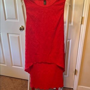 Elegant Red Sleeveless Dress